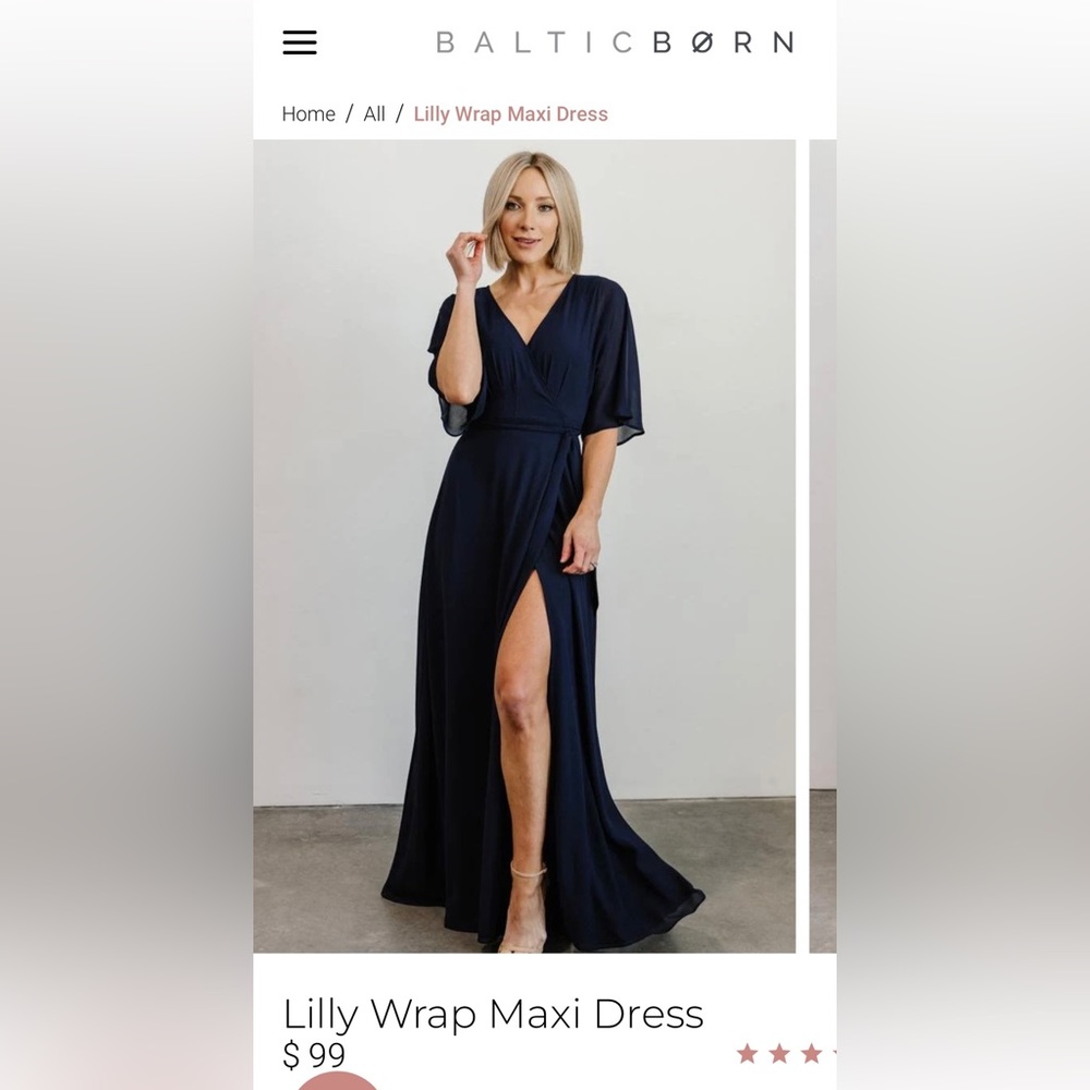 Baltic Born Lilly wrap maxi dress